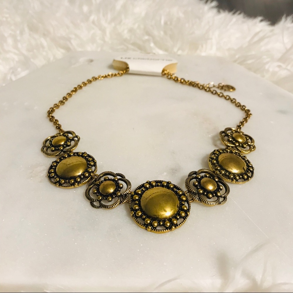 Gold Flower Statement necklace